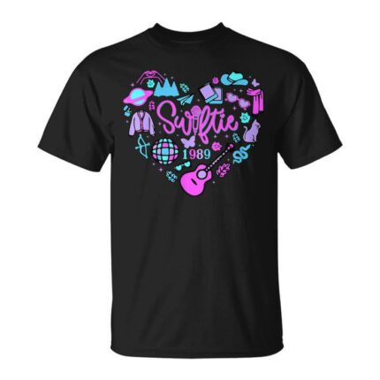 Groovy 80S Taylor First Name Personalized Heart Birthday T-Shirt