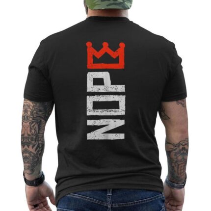 No Kings Protest Sign Vertical Men's T-shirt Back Print