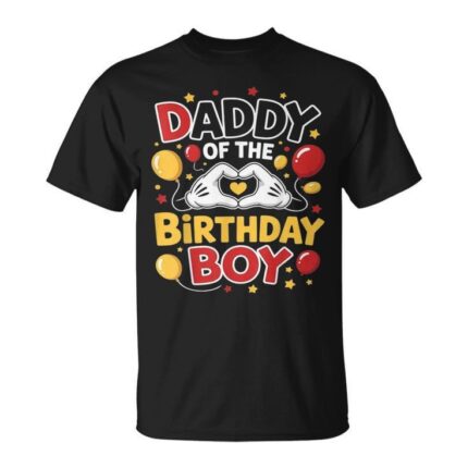 Daddy Of The Birthday Boy Matching Dad Son Family Bday T-Shirt